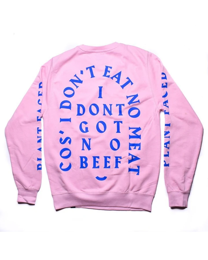Plant Faced Clothing Damen vegan No Beef Sweater Unisex
