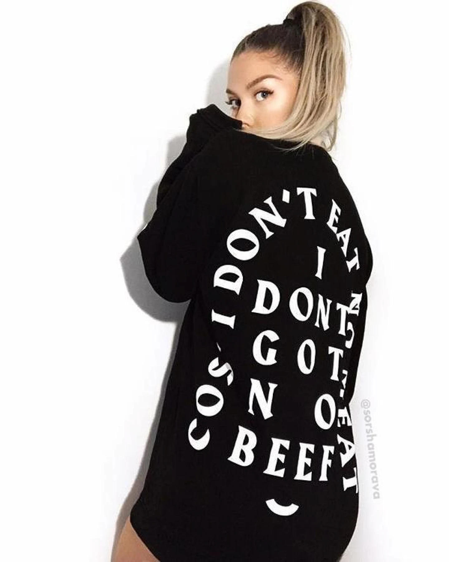 Plant Faced Clothing Damen vegan No Beef Sweater Unisex – Ansicht 2