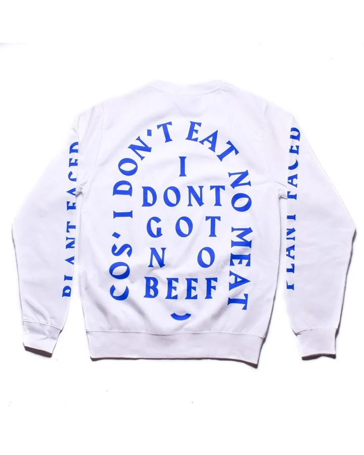 Plant Faced Clothing Damen vegan No Beef Sweater Unisex