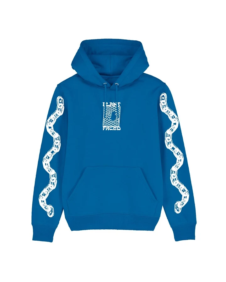 Plant Faced Clothing Damen vegan Hoodie Make The Connection Blauw