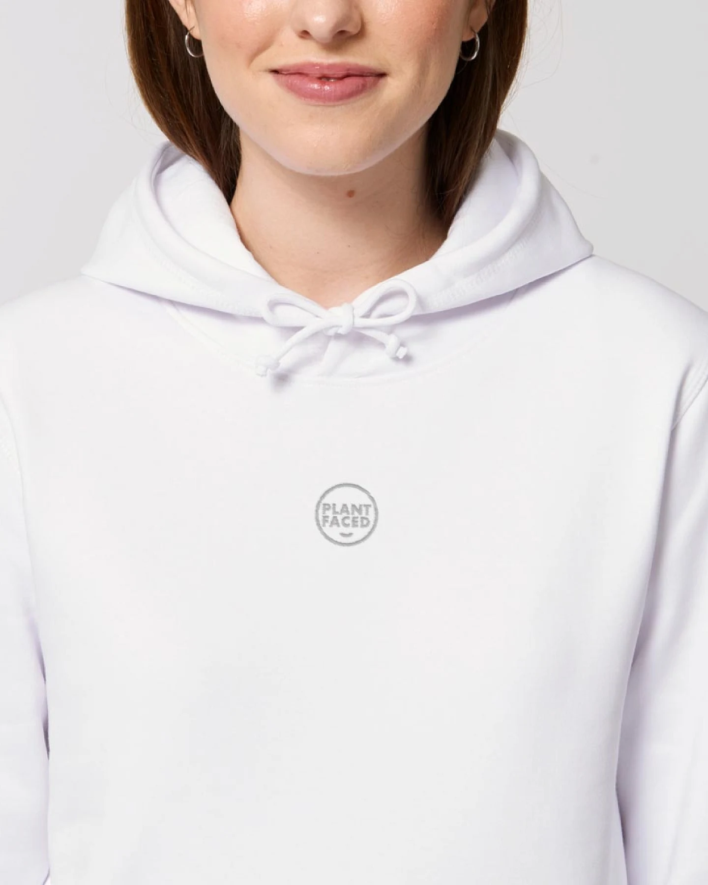 Plant Faced Clothing Herren vegan The Classics Hoodie Weiß – Ansicht 2