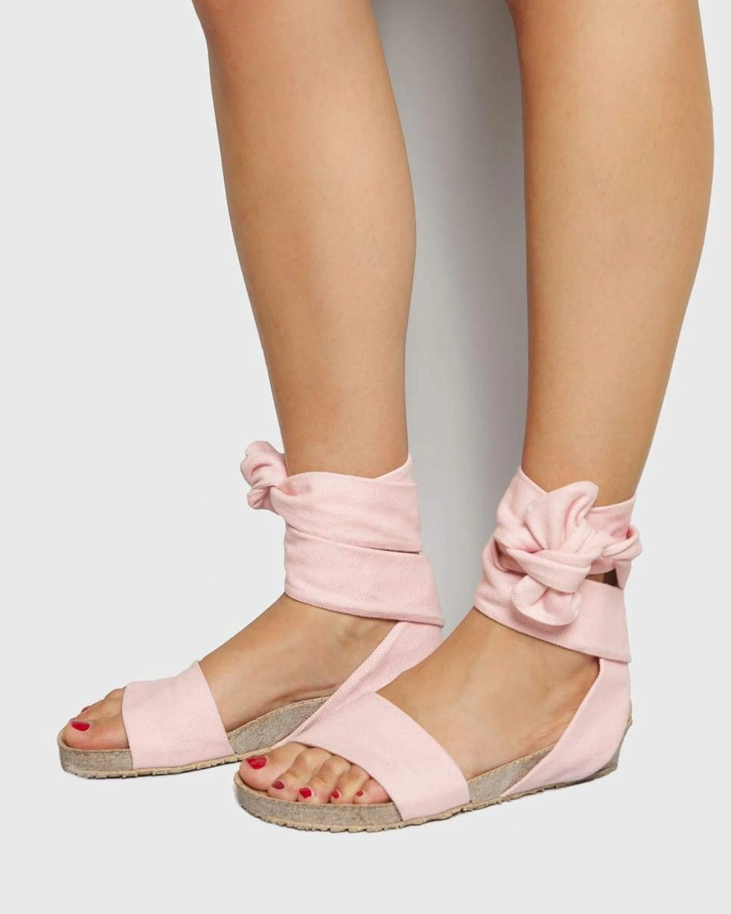 Momoc Damen vegan Sandale Pastellrosa – Ansicht 2