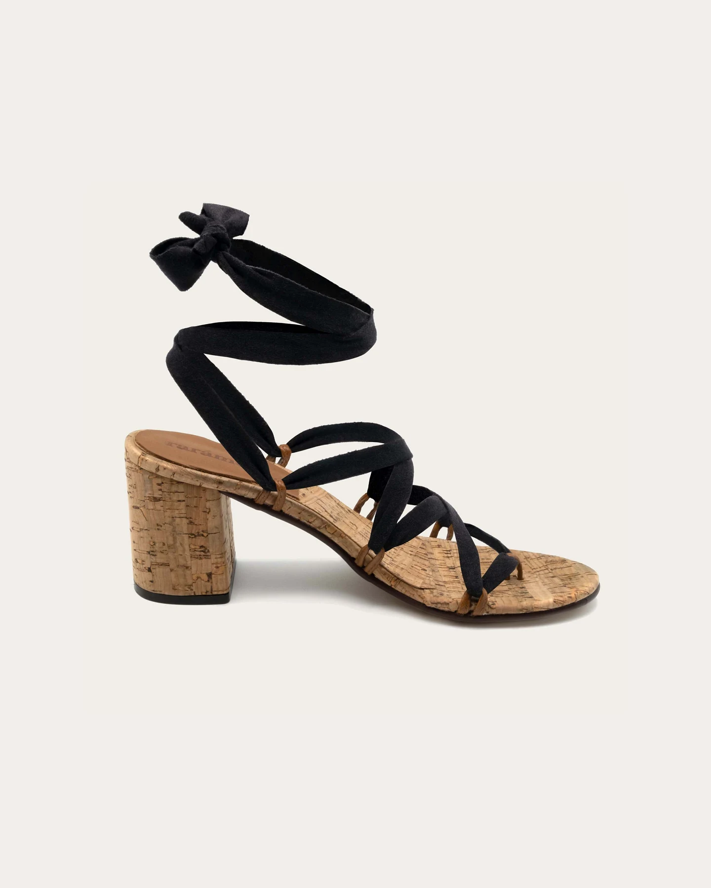 Rarámuri Damen vegan Sandalen Camila+ Kork Schwarz – Ansicht 2
