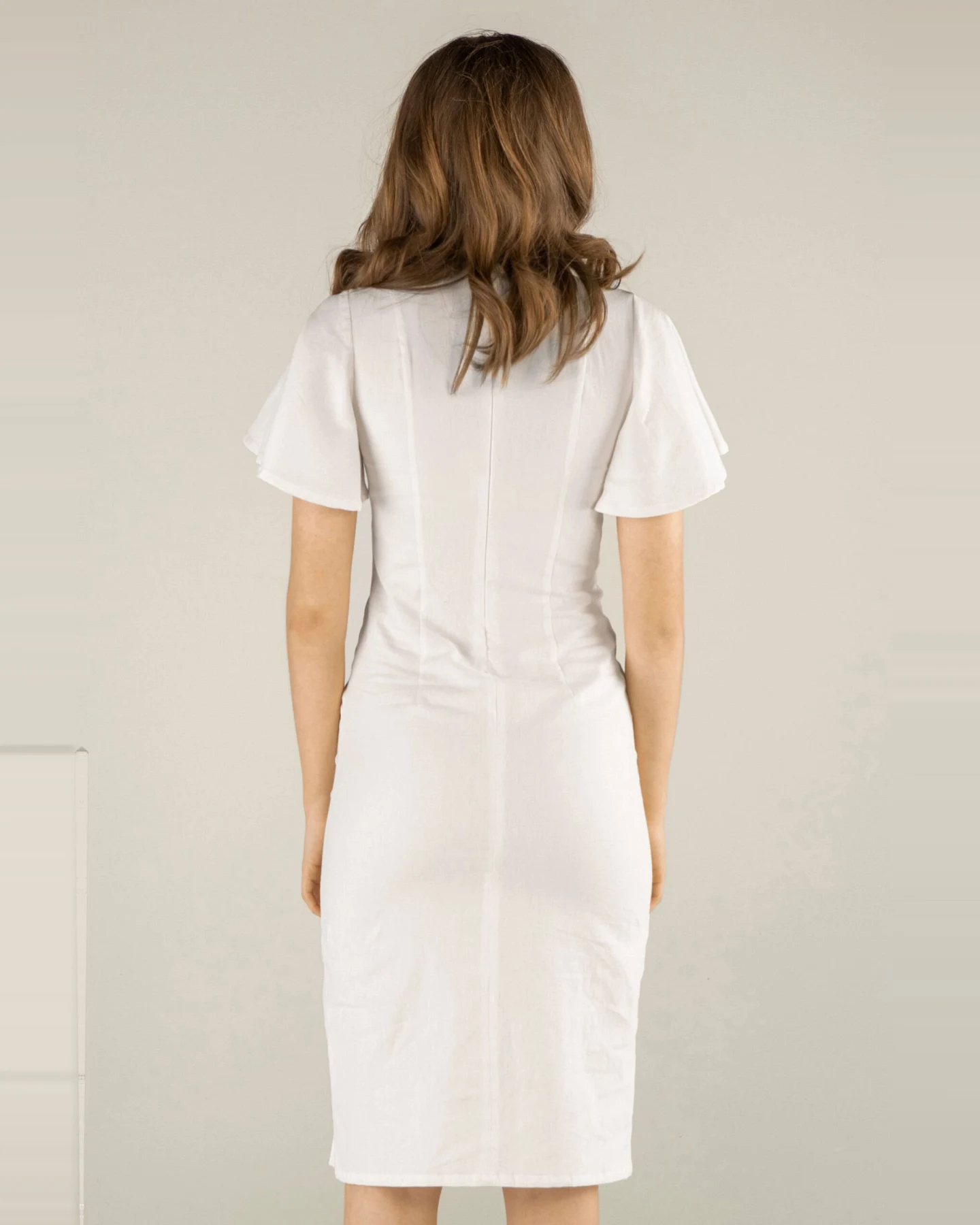 TAWAST Damen vegan Kleid Wildflower Soul Weiß – Ansicht 2