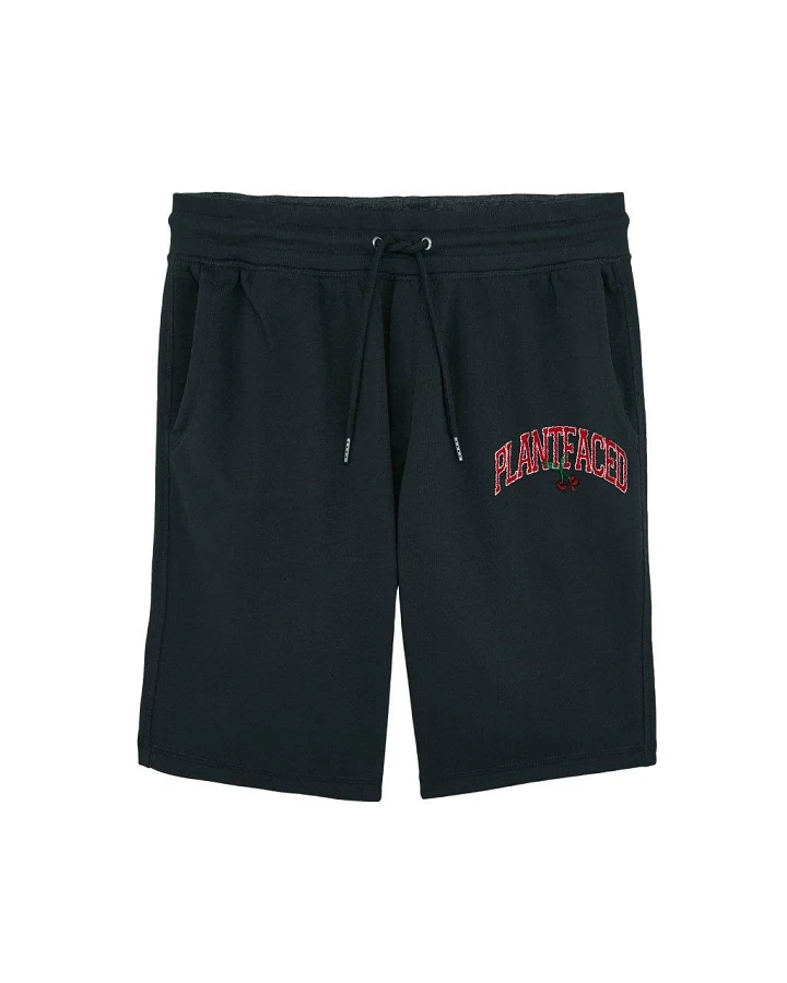 Plant Faced Clothing Herren vegan Shorts Jogginghose Schwarz