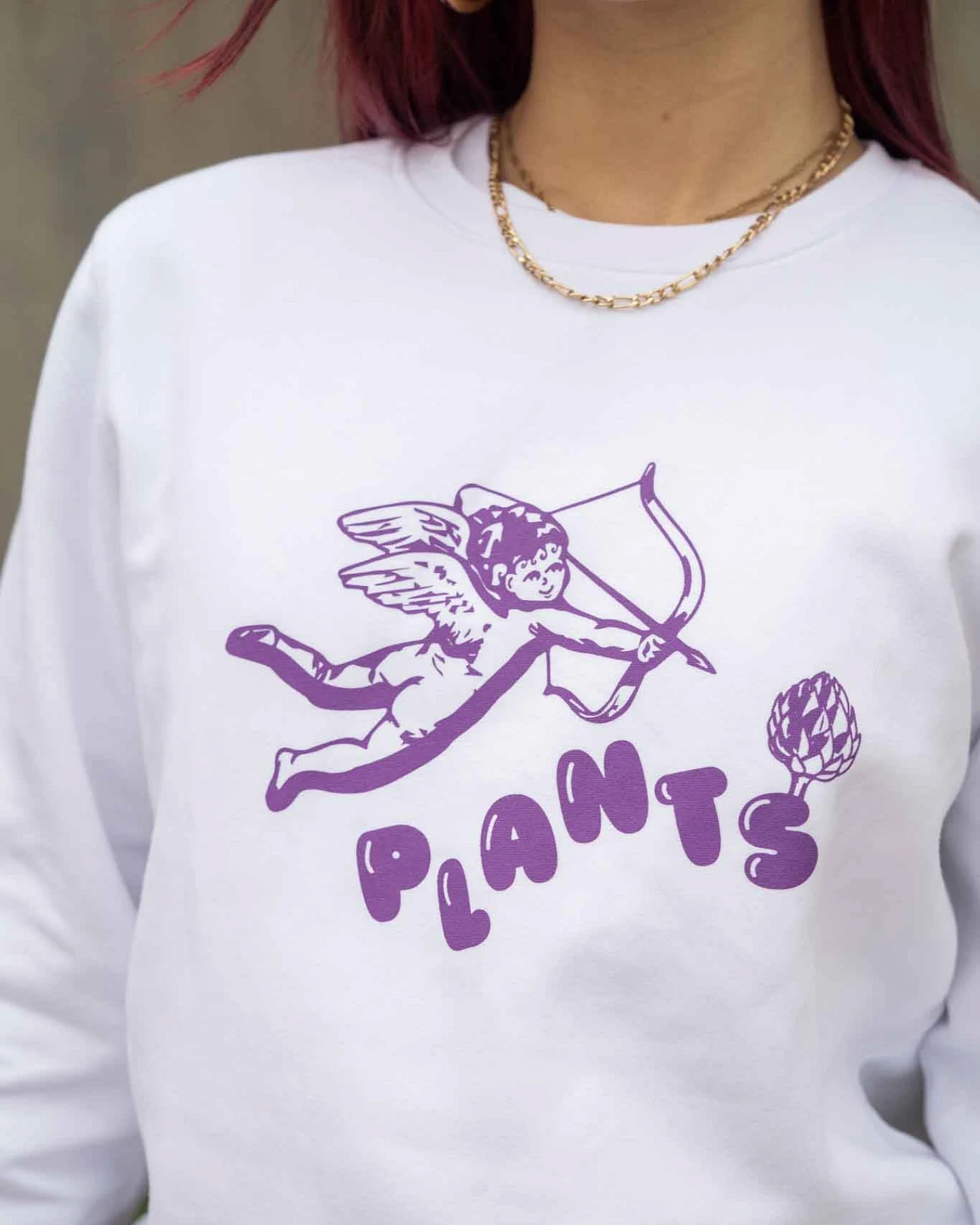 Plant Faced Clothing Damen vegan Pullover Heavenly White – Ansicht 2