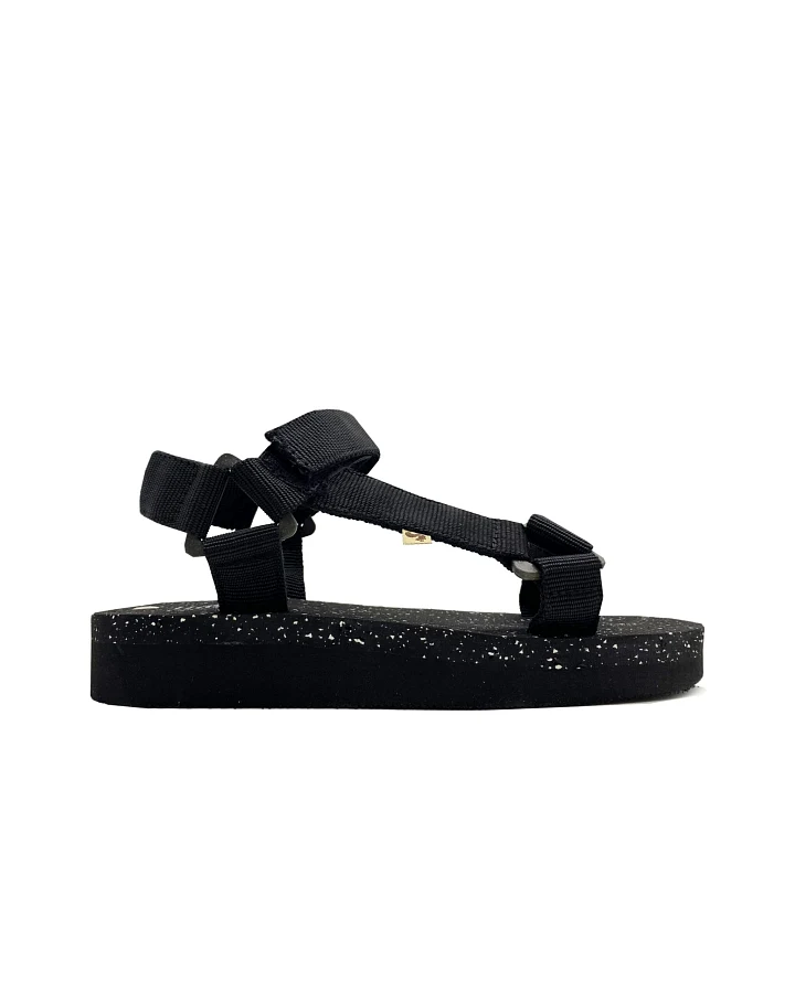 thies Damen vegan Eco Trek Sandale Vegan Schwarz (W/X)
