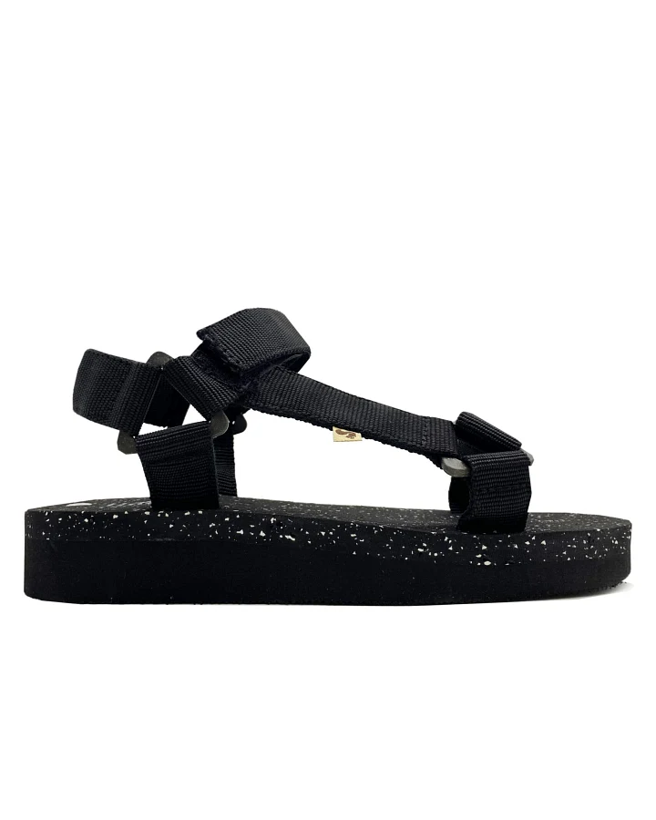 thies Damen vegan Eco Trek Sandale Vegan Schwarz (W/X)