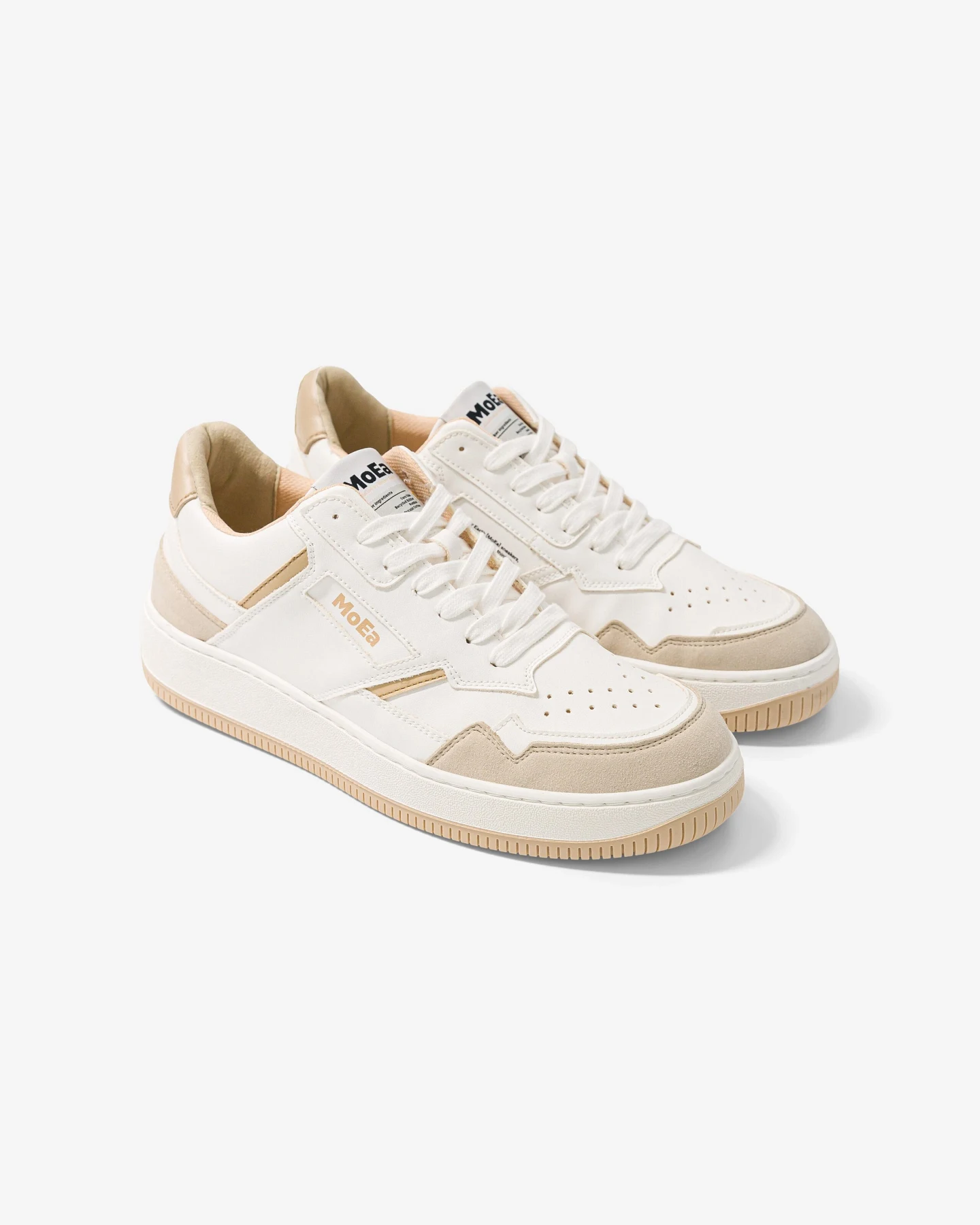 MoEa Herren vegan Sneaker Gen1 Mais Weiß & Beige – Ansicht 2