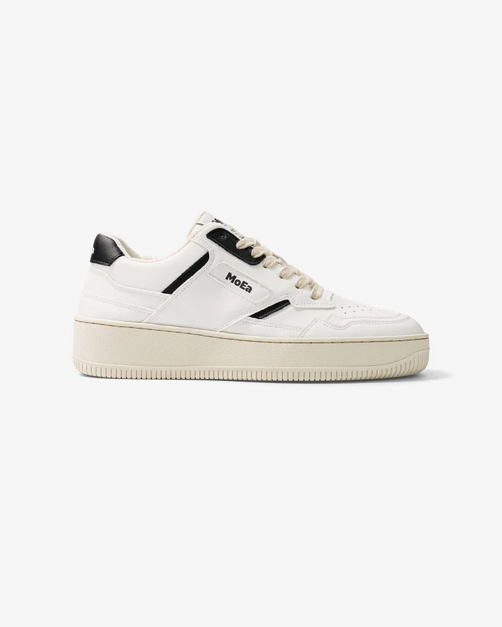MoEa Herren vegan Sneaker Gen1 Trauben Retro Weiß & Schwarz