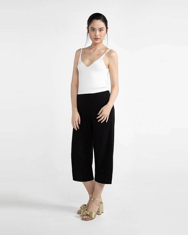 LOVJOI Damen vegan Culotte Nuraiah Black