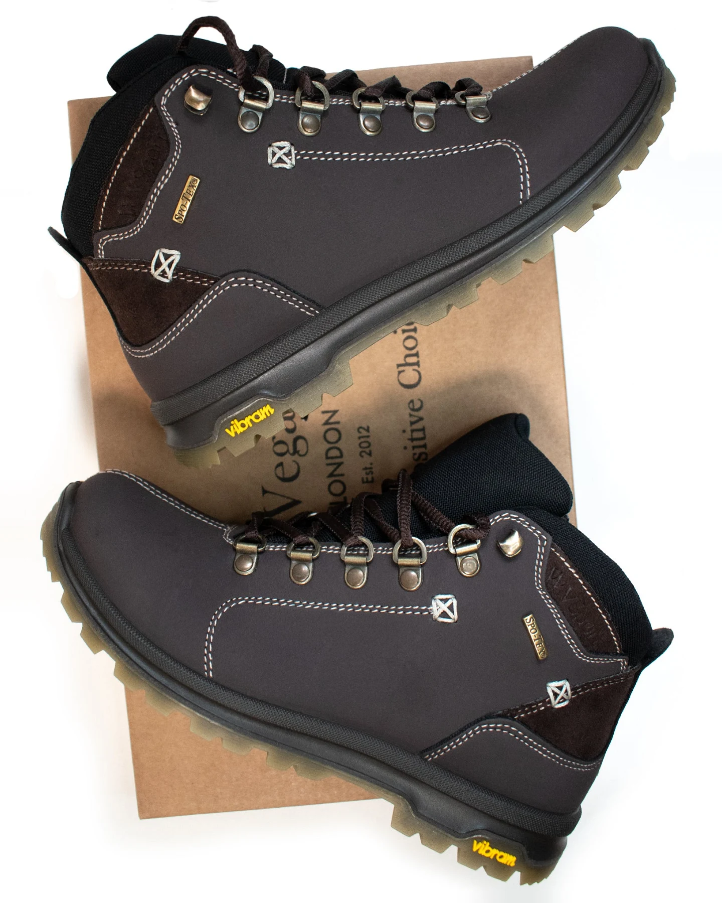 Will's Vegan Store Damen vegan Damen Trek Stiefel Wvsport Corvara Dunkelbraun – Ansicht 2