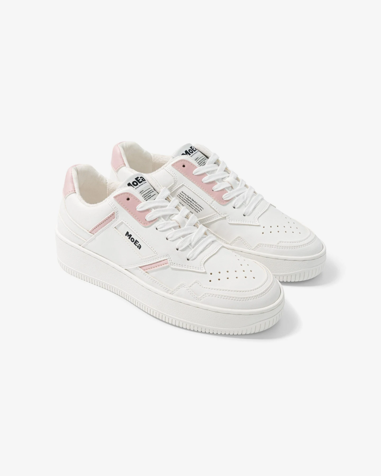 MoEa Herren vegan Sneaker Gen1 - Mais Weiß & Rosa – Ansicht 2
