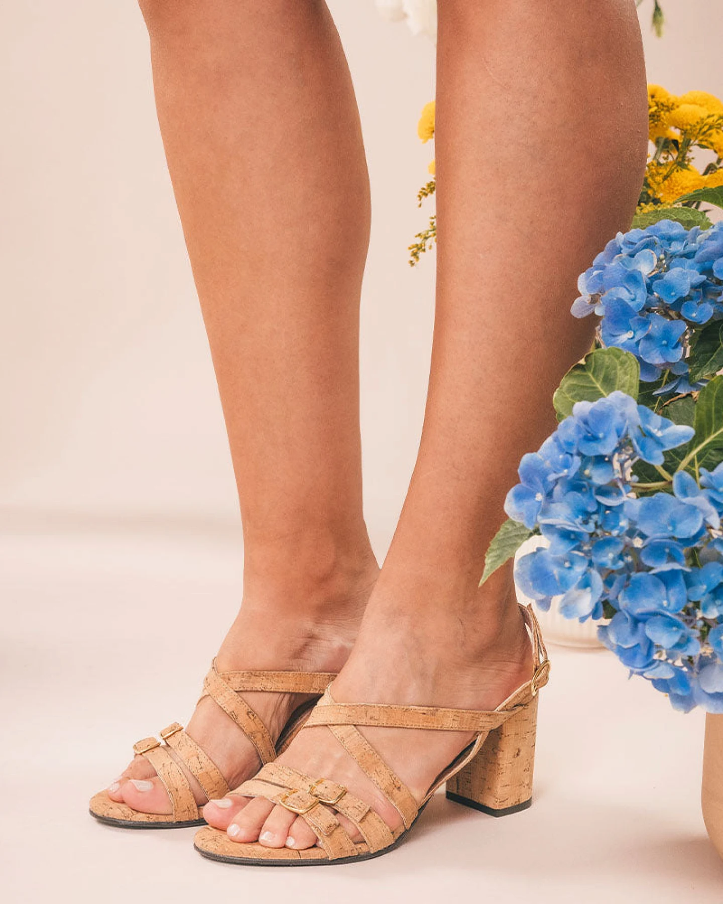 NAE Damen vegan Sandalen Maria Kork Braun – Ansicht 2