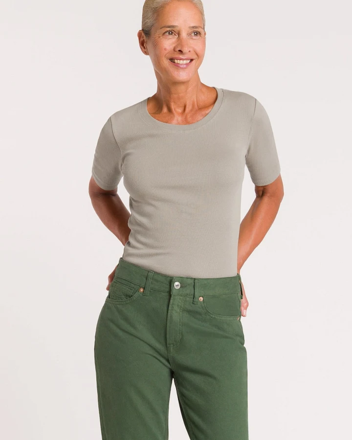 Kings of Indigo Damen vegan T-Shirt Rina Aluminum Beige