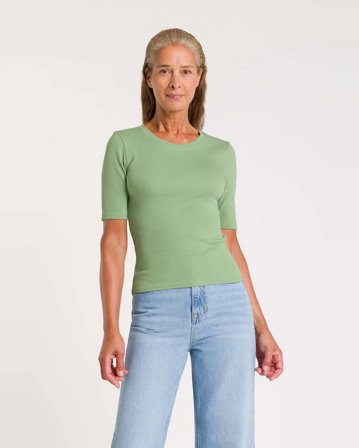 Kings of Indigo Damen vegan T-Shirt Rina Mistelzweig Hellgrün