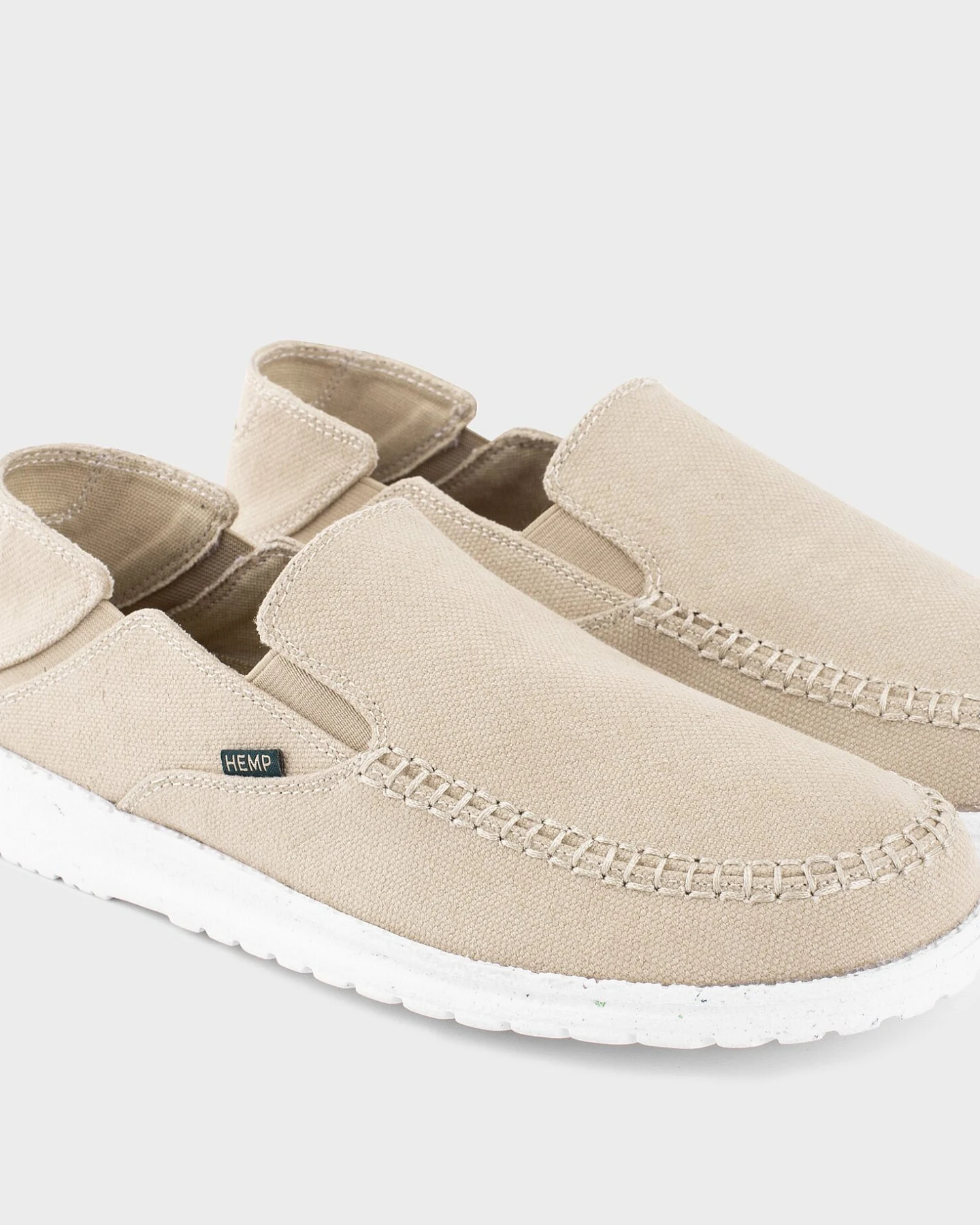 8000kicks EU Damen vegan Slip-On Damen Sunslide Hanf Beige – Ansicht 2
