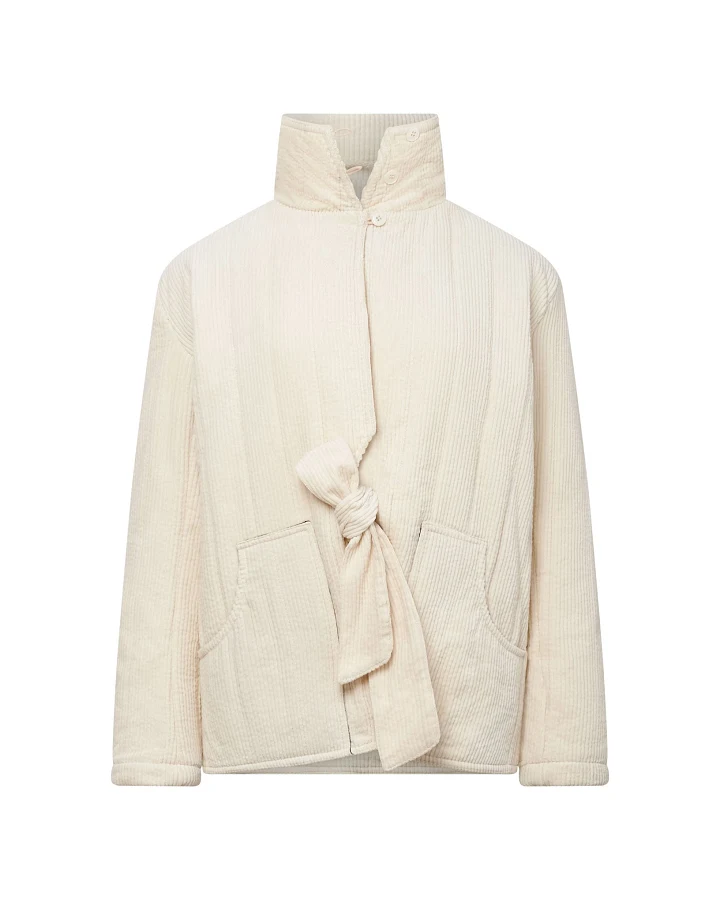 KOMODO Damen vegan Mantel Corduroy Keneila Winter Weiß