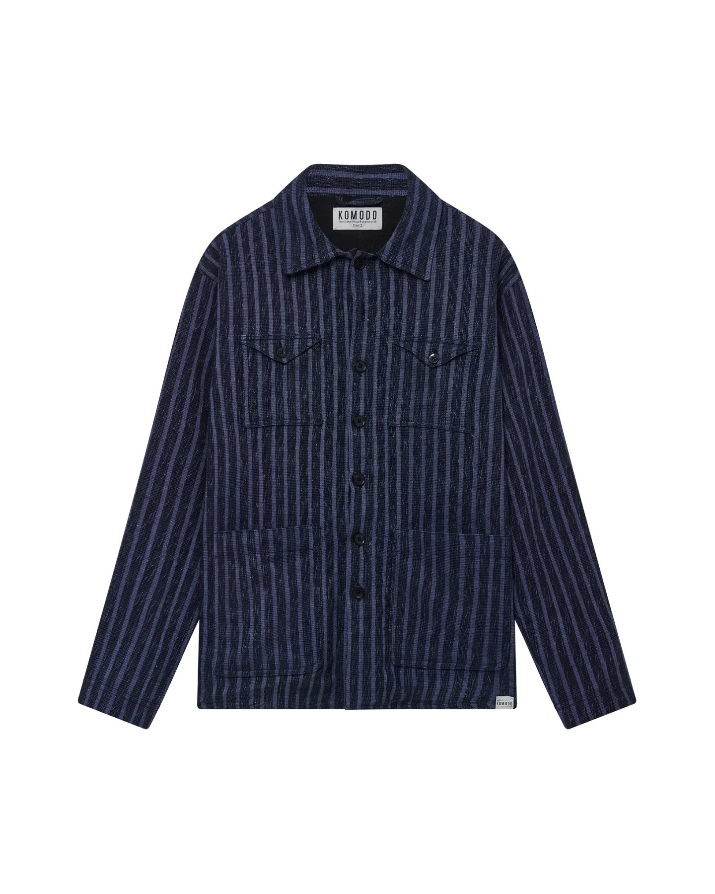 KOMODO Herren vegan Jacke Piet Handwoven Blau – Ansicht 2