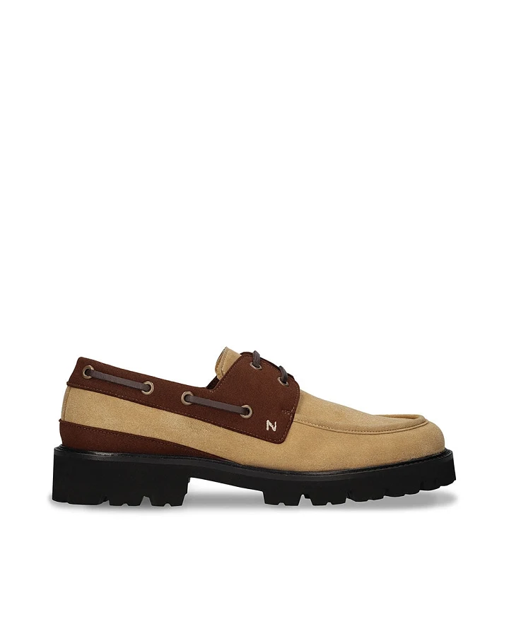 NAE Herren vegan Bootsschuh Dario Beige