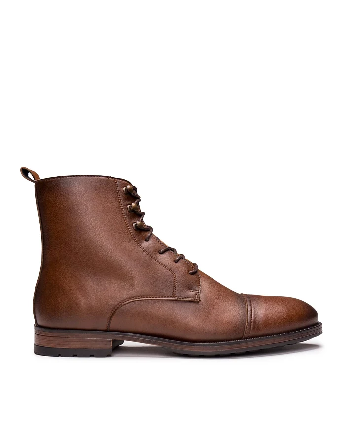 NAE Herren vegan Stiefel Lore Braun