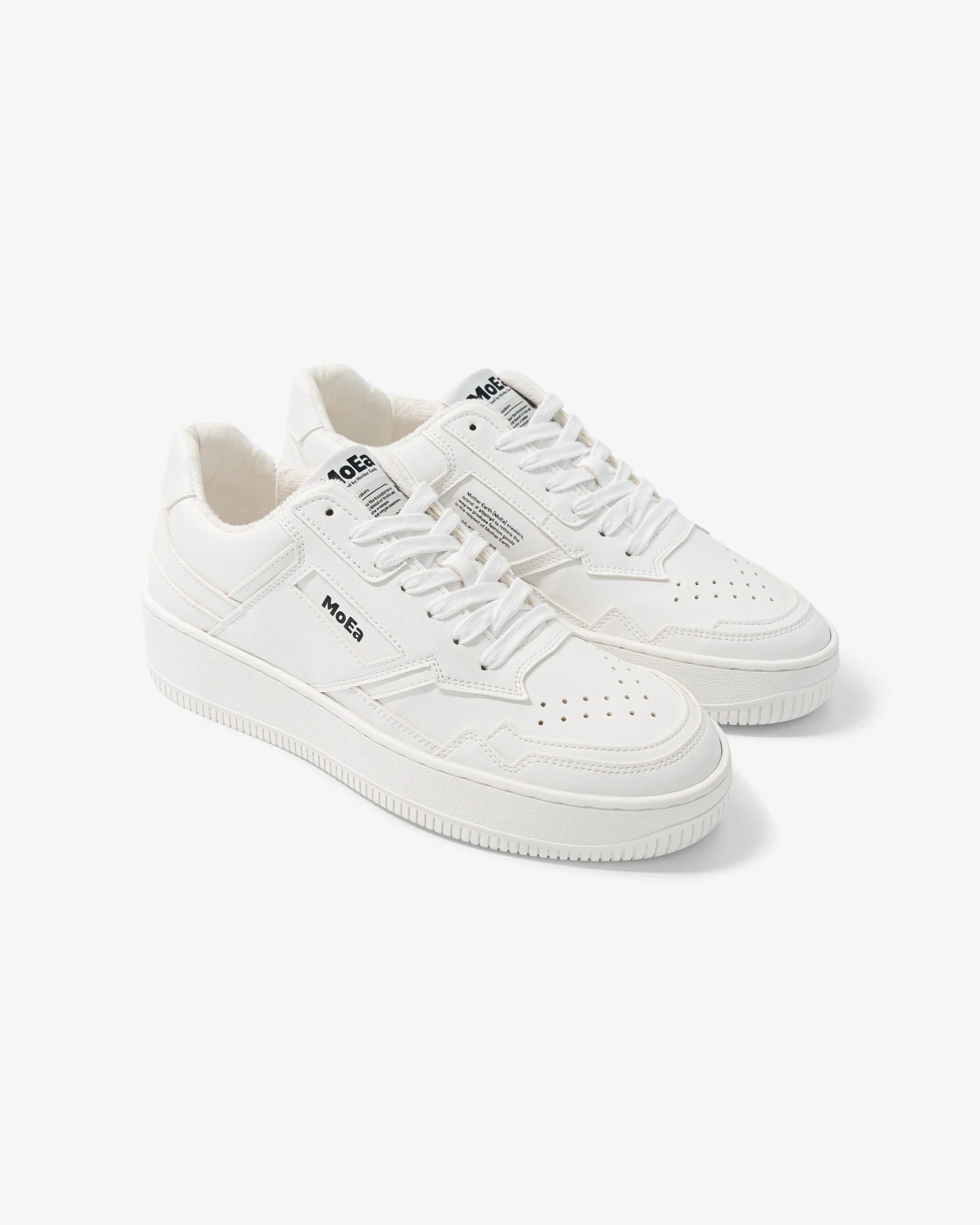 MoEa Herren vegan Sneaker Gen1 Voll Weiß – Ansicht 2