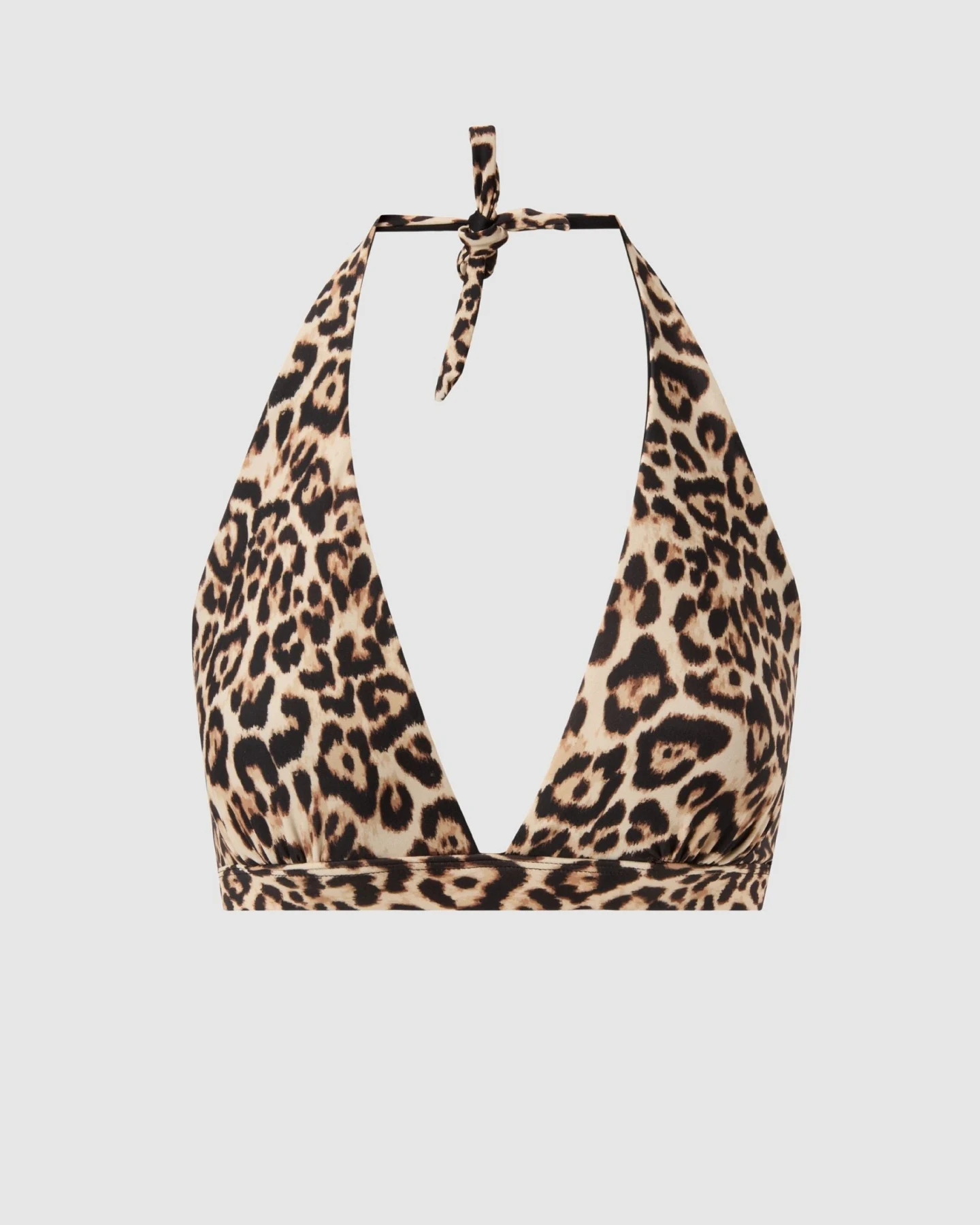 Understatement Damen vegan Neckholder Bikinioberteil Leopard – Ansicht 2