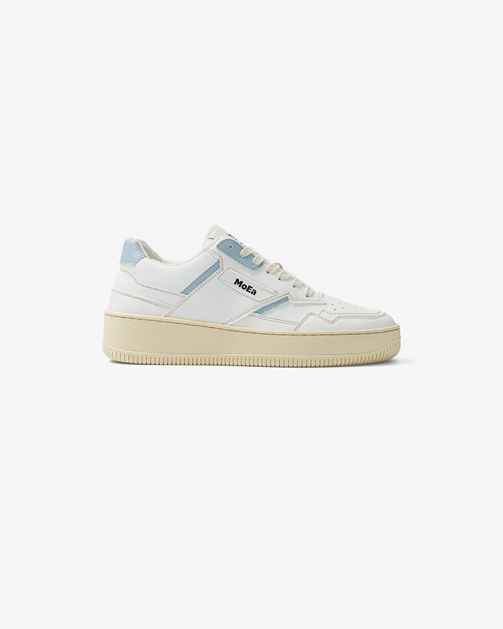 MoEa Herren vegan Sneaker Gen1 Pet Retro Weiß & Blau