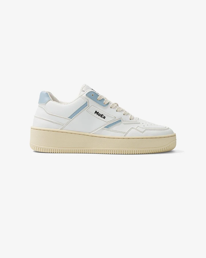MoEa Herren vegan Sneaker Gen1 Pet Retro Weiß & Blau