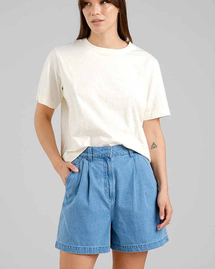 DEDICATED Damen vegan Shorts Denim Djupvik Blau