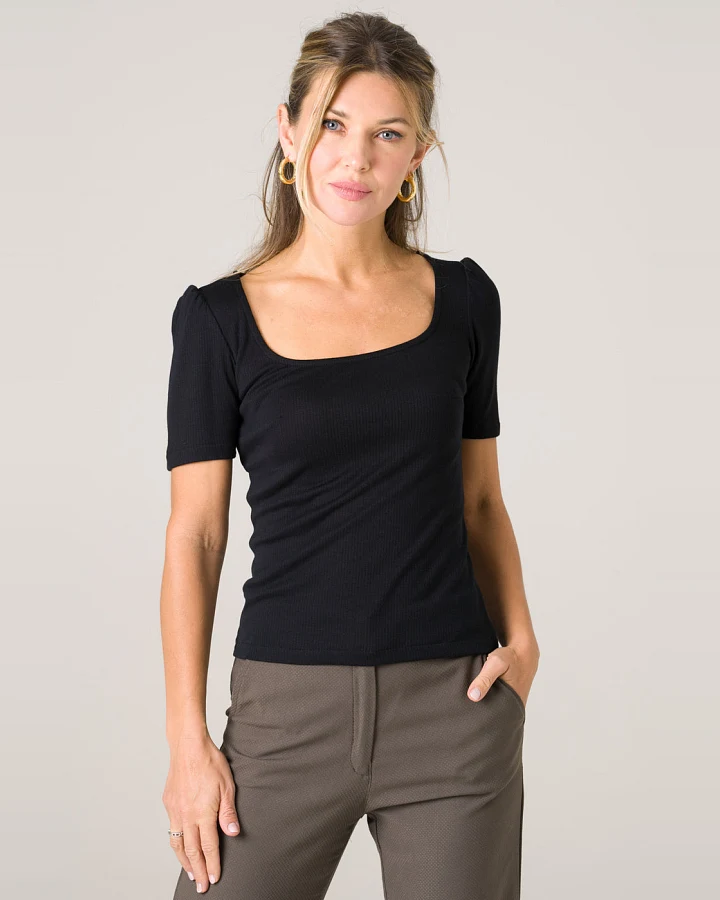 Avani Damen vegan T-Shirt Hoya Schwarz