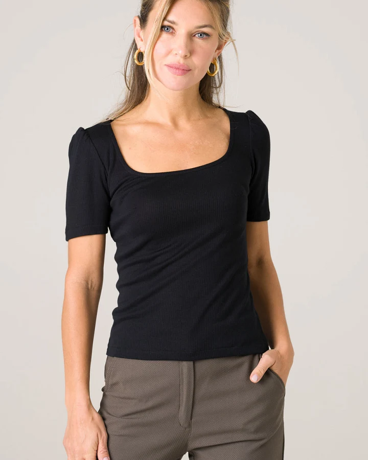 Avani Damen vegan T-Shirt Hoya Schwarz