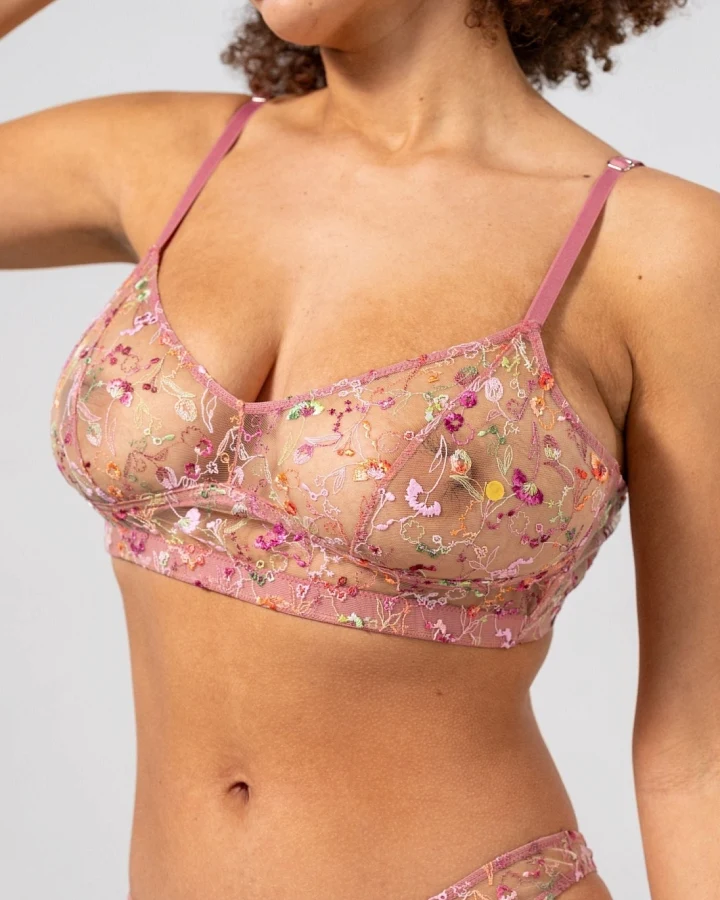 Understatement Damen vegan Balconette Mesh Rosa