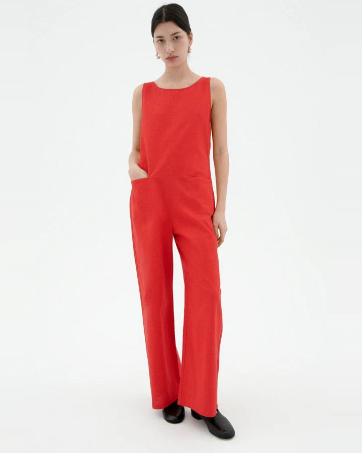 Thinking MU Damen vegan Jumpsuit Adriana Rot