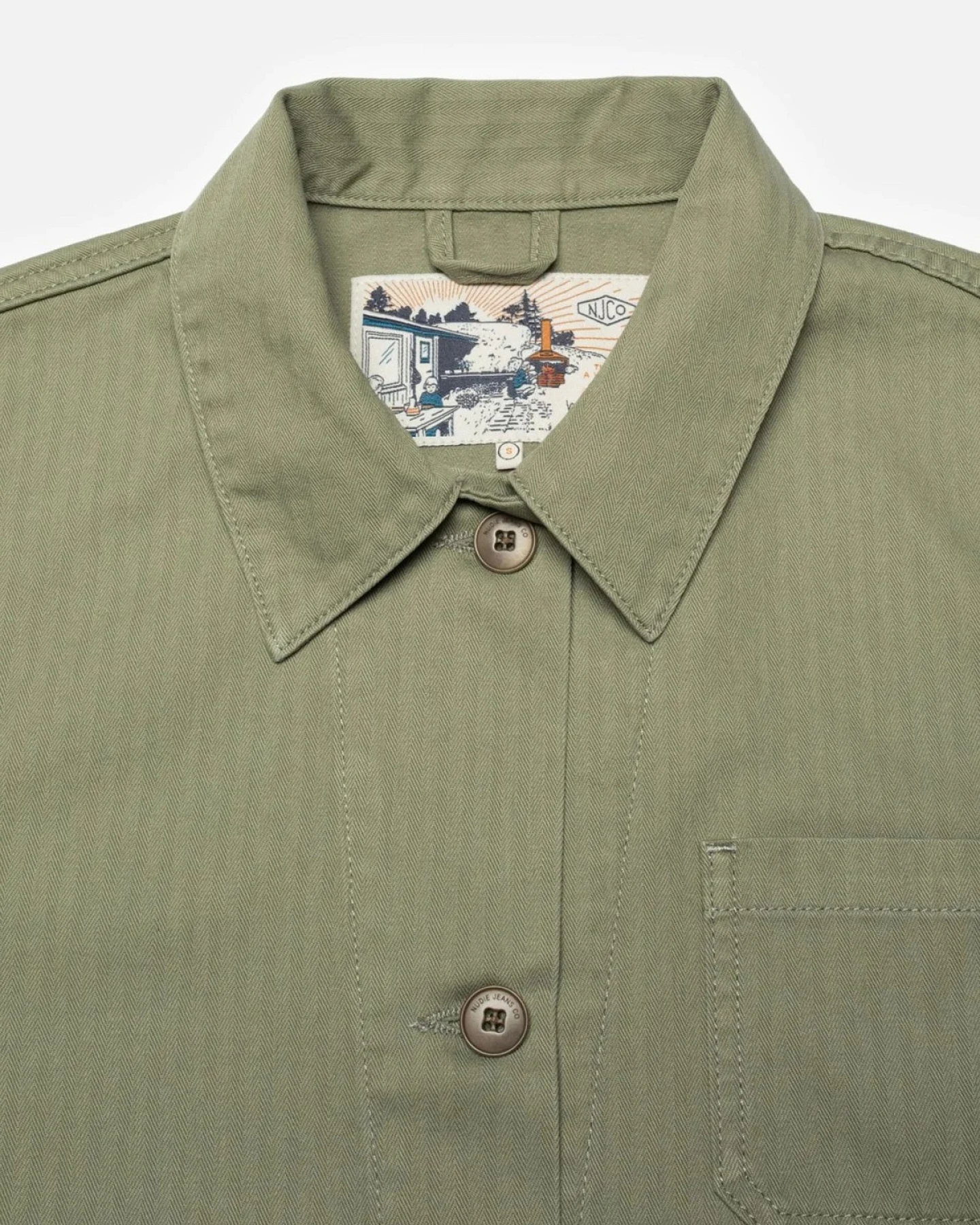 Jacke Lovis Herringbone Grün – Ansicht 5