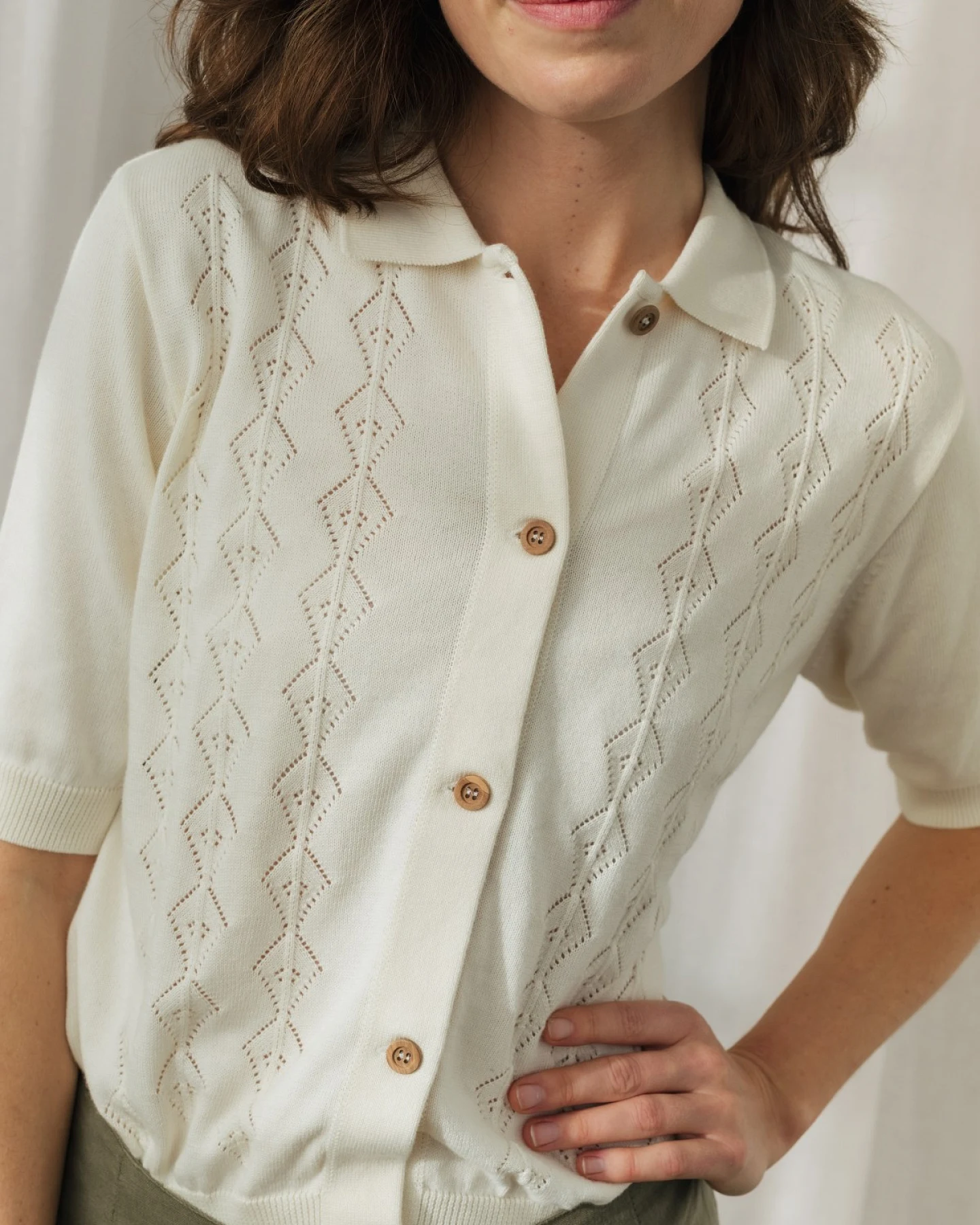 Shirt Strick Gallno Off White – Ansicht 3
