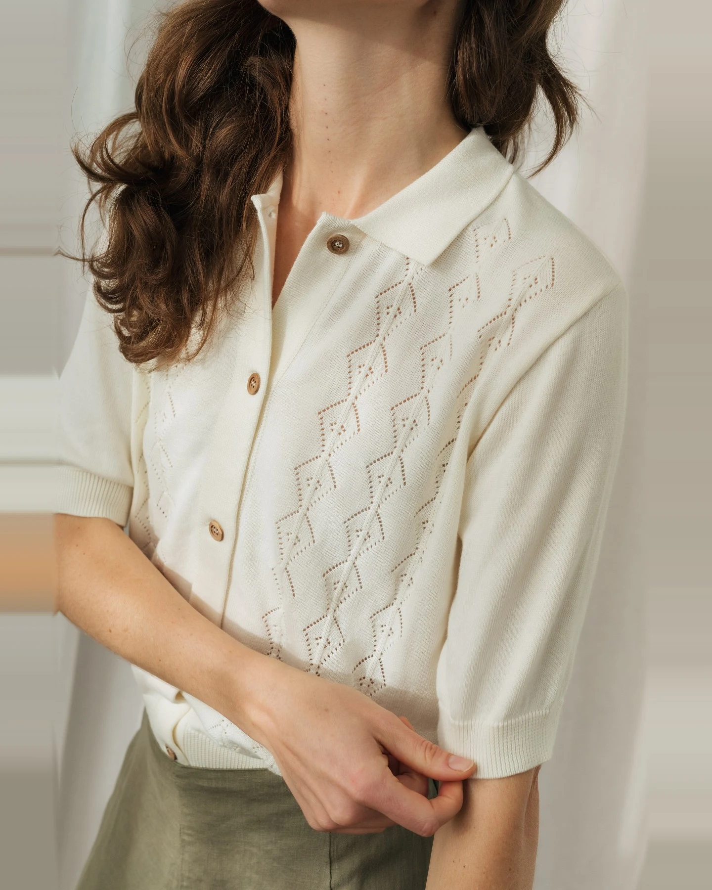 Shirt Strick Gallno Off White – Ansicht 5