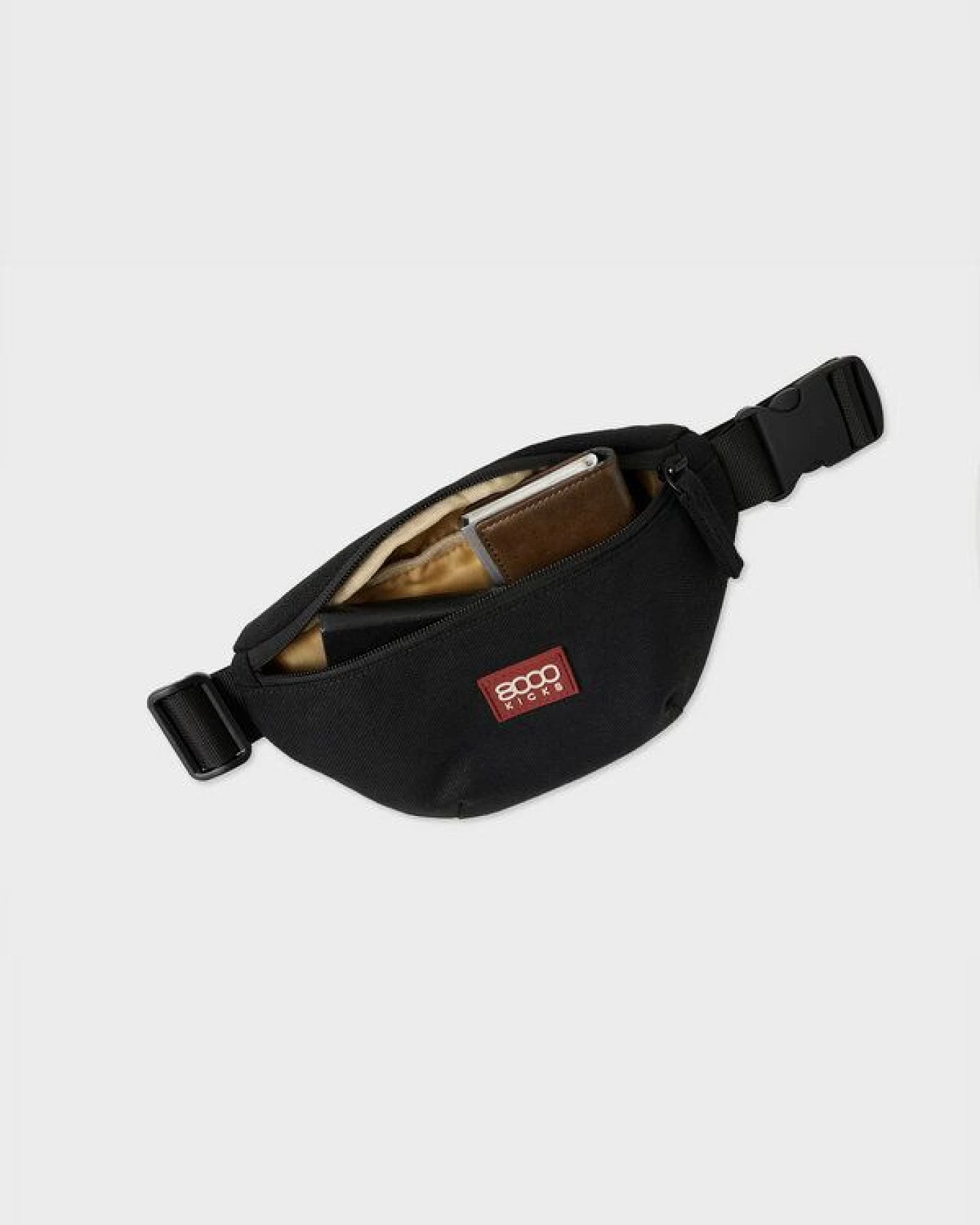 8000Kicks Hanf-Gürteltasche in Schwarz – Ansicht 3