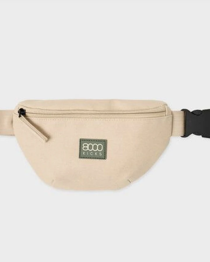 8000Kicks Hanf-Gürteltasche in Beige