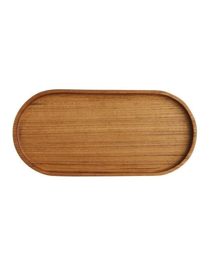 Originalhome Ovales Tablett aus recyceltem Teakwurzelholz, S