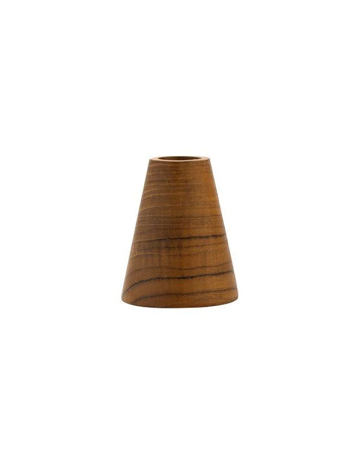 Originalhome Kerzenständer aus recyceltem Teakholz, Triangle, M