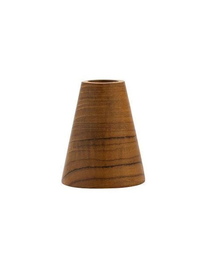 Originalhome Kerzenständer aus recyceltem Teakholz, Triangle, M