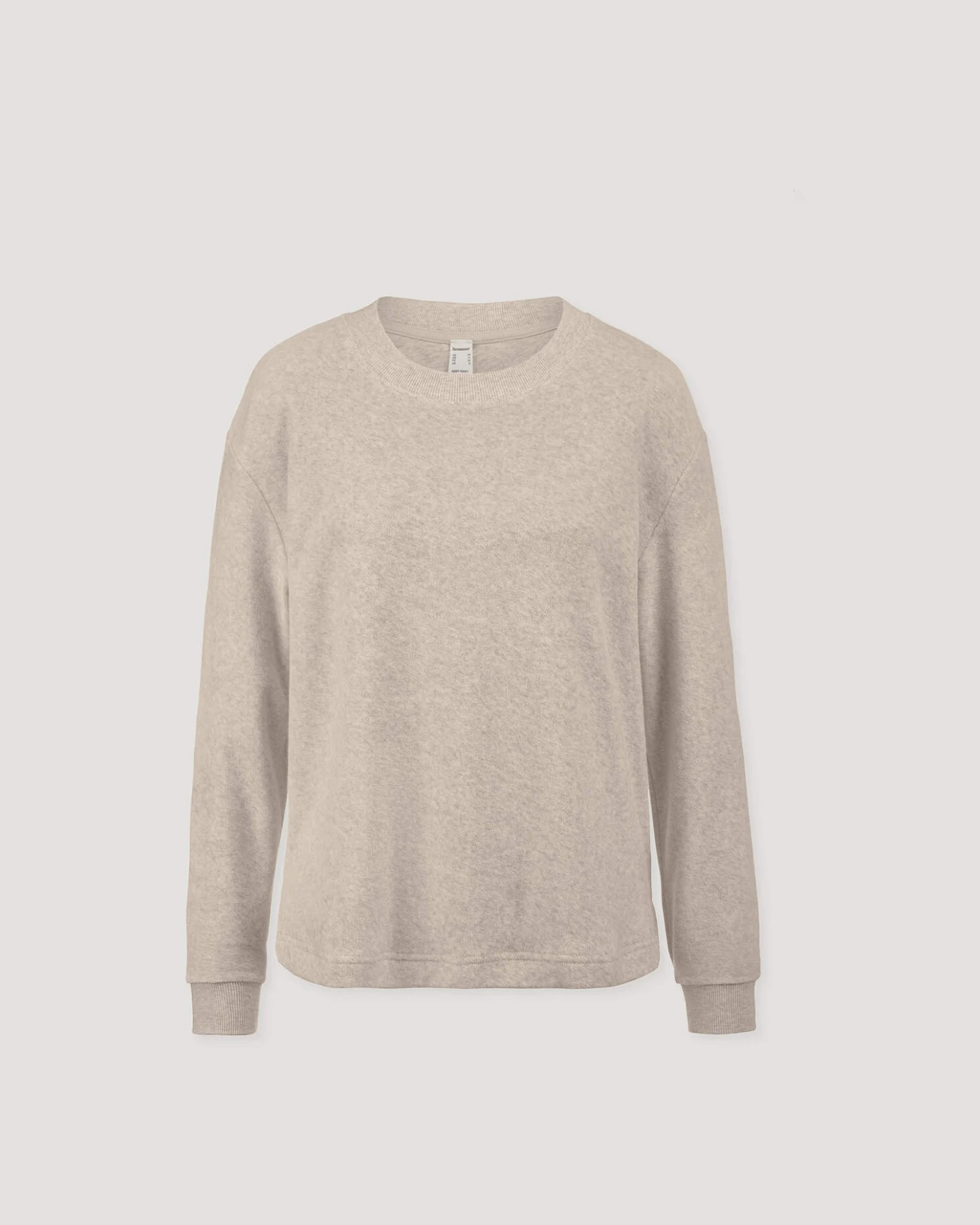 hessnatur Damen Frottee Loungeshirt Oversize PURE COTTON aus Bio-Baumwolle - beige - Größe 36 – Ansicht 4
