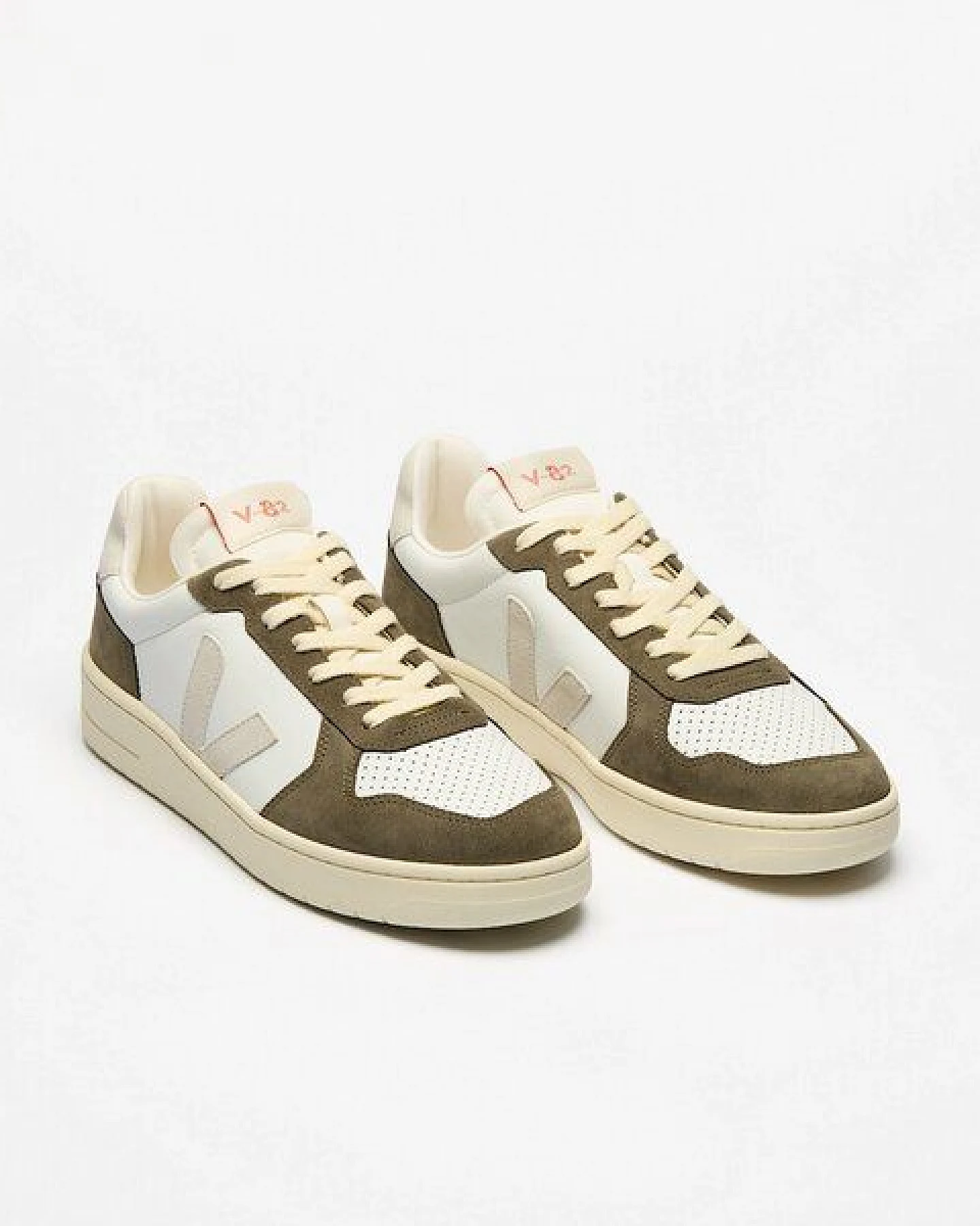 Veja V-82 Leather - white natural kaki MEN – Ansicht 3