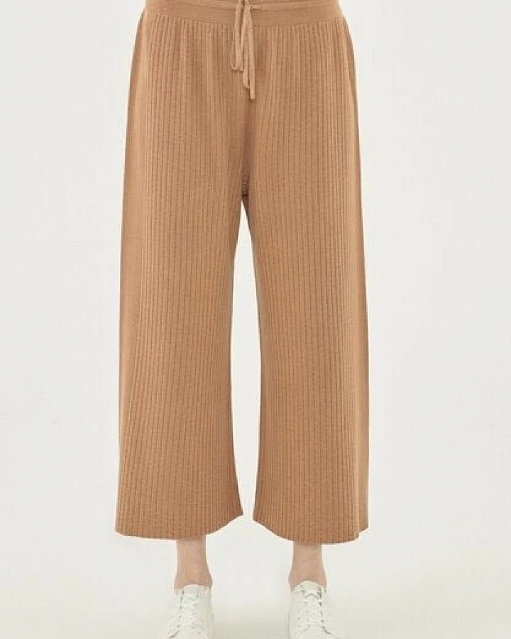 ORGANICATION Gerippte Strickhose aus TENCEL Lyocell