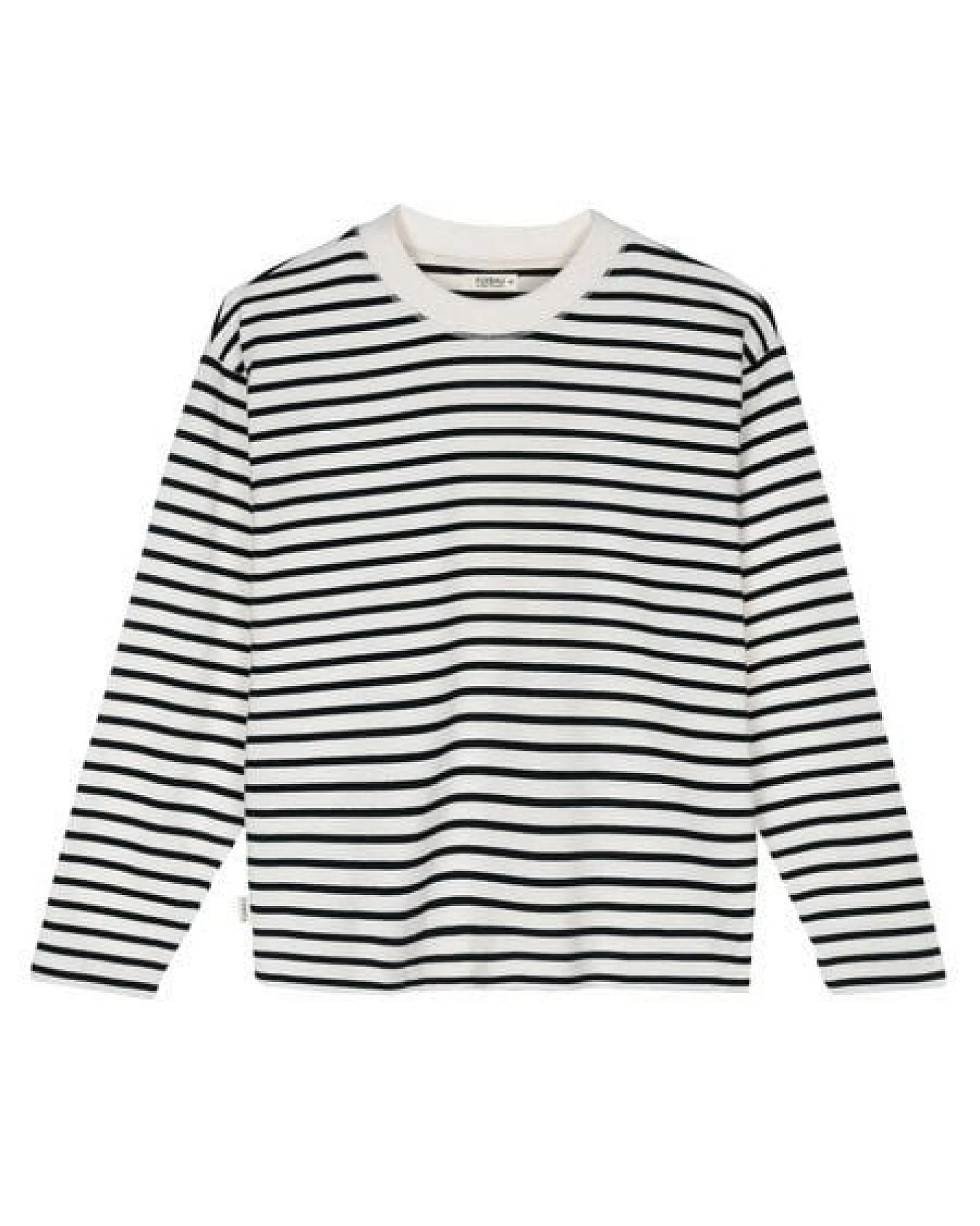 FUXBAU Frauen Streifen Longsleeve - weiss schwarz – Ansicht 2
