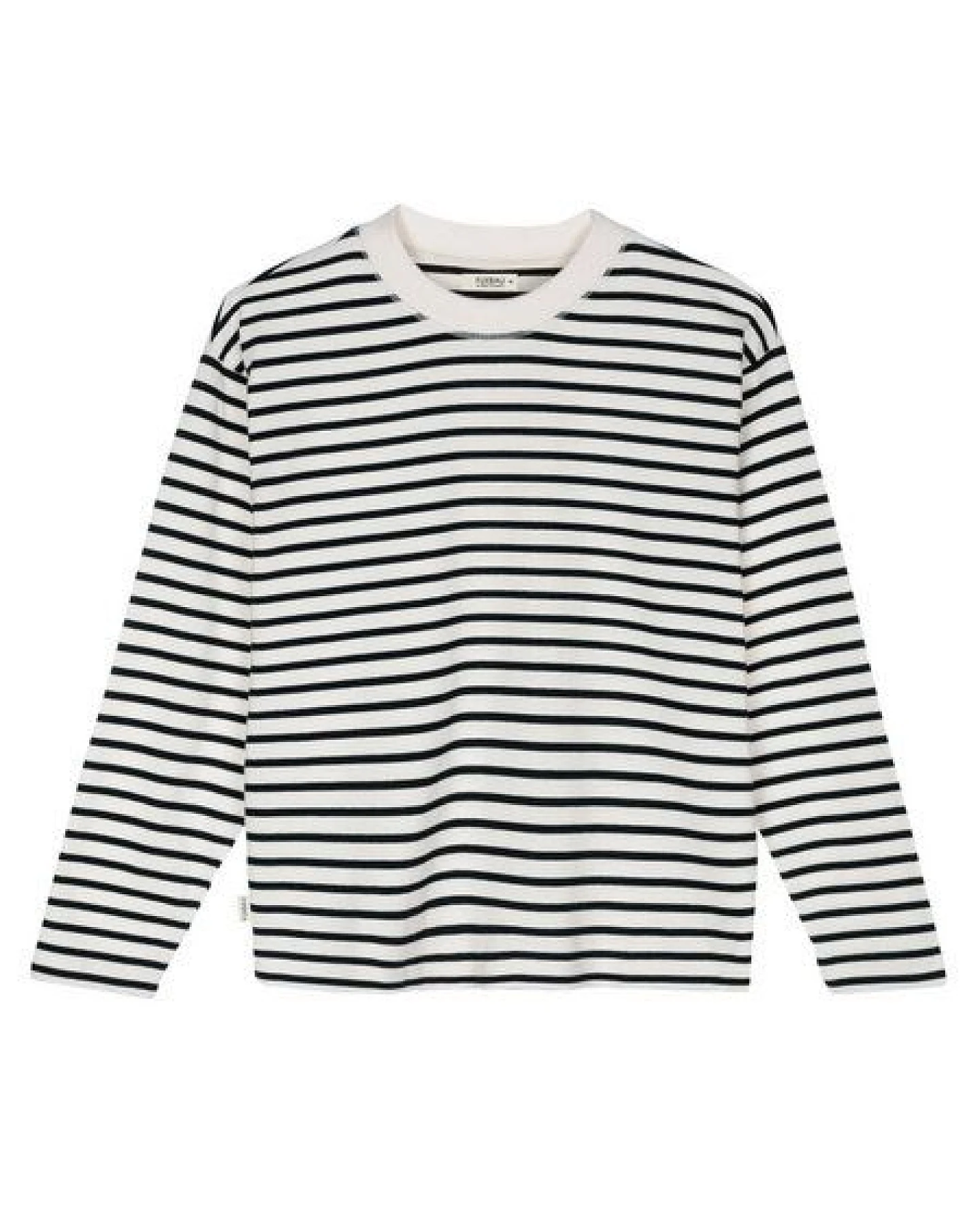 FUXBAU Frauen Streifen Longsleeve - weiss schwarz – Ansicht 2