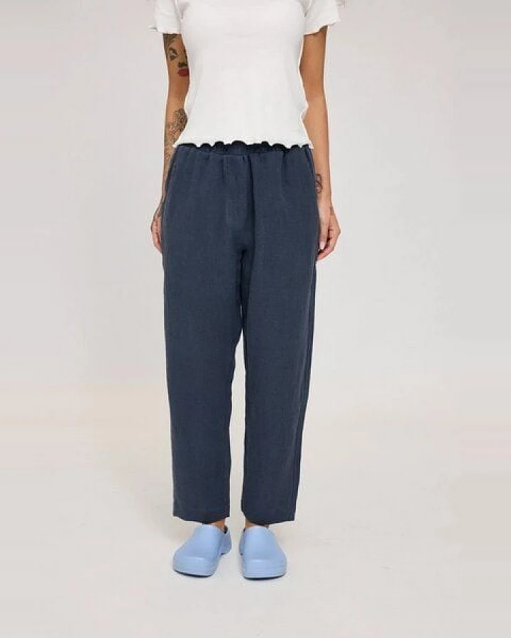 Mazine Hose - Straight Leg Linen Pants - aus 100% Leinen