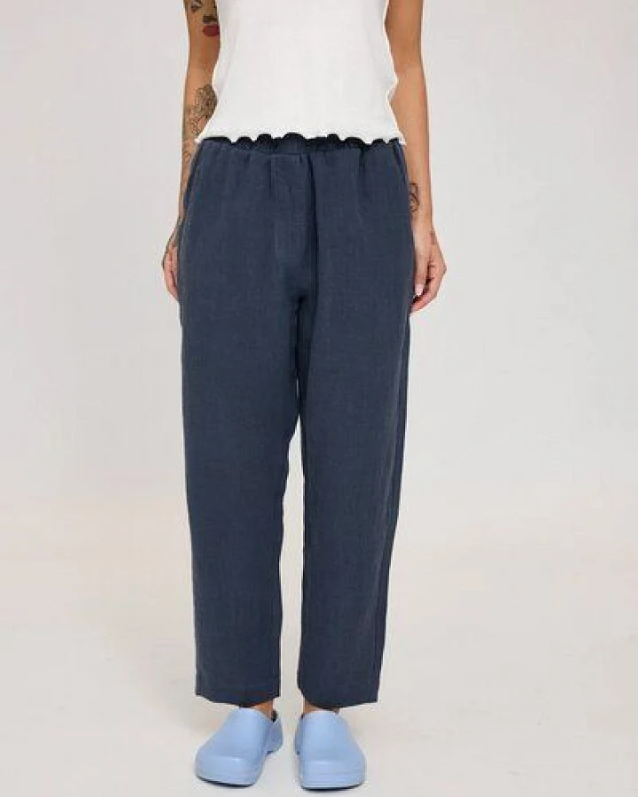 Mazine Hose - Straight Leg Linen Pants - aus 100% Leinen