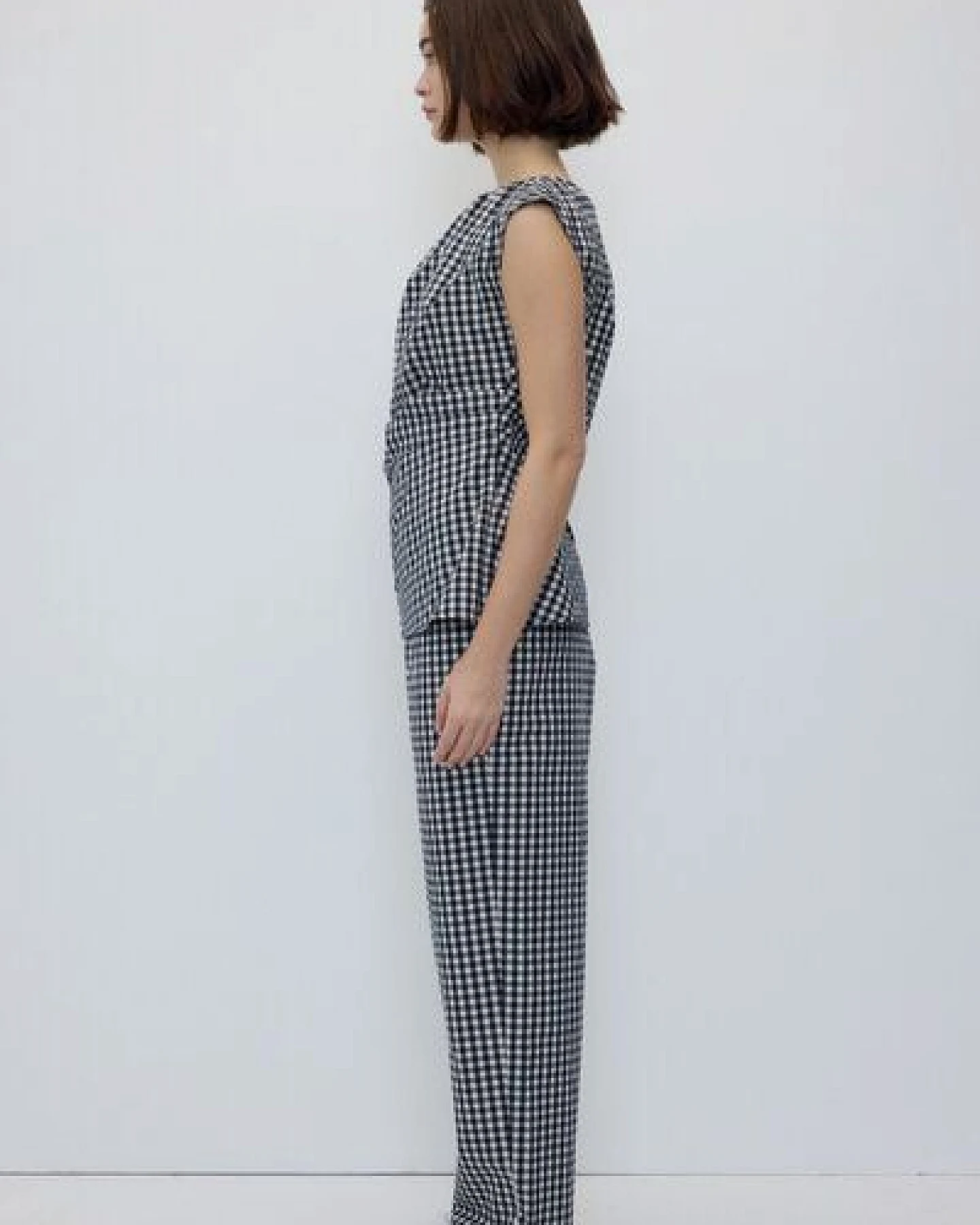 Rita Row CElasthan Pants - Black Gingham – Ansicht 2